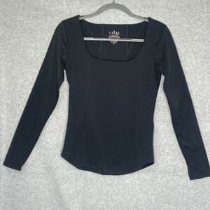 Cakes Body Womens Black Long Sleeve Shaping Top Large